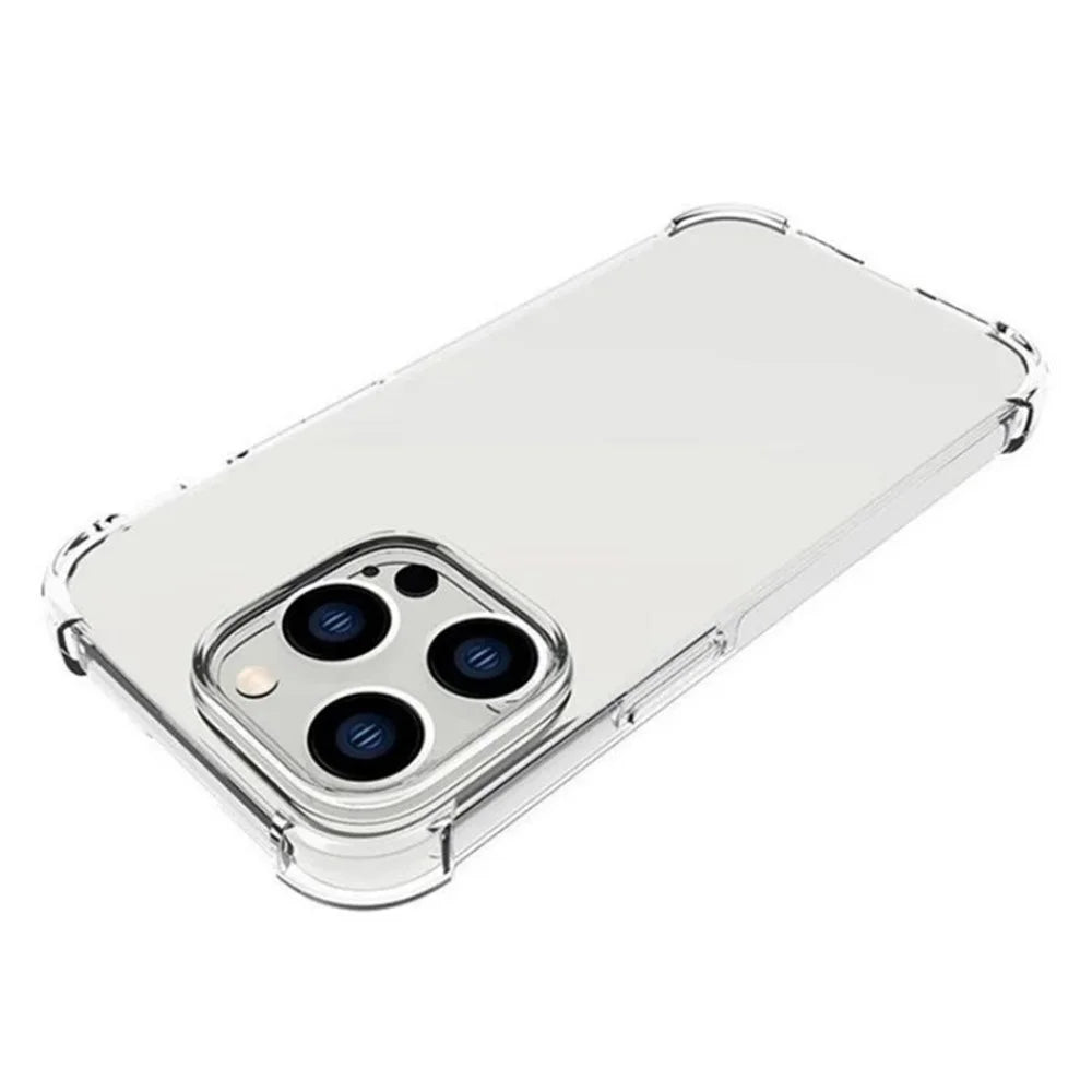 WANLONFENG For iPhone 12 Pro 6.1 inch Back Cover  TM Series 2.0mm Clear TPU Phone Case (Big Lens Hole) - Transparent - 4