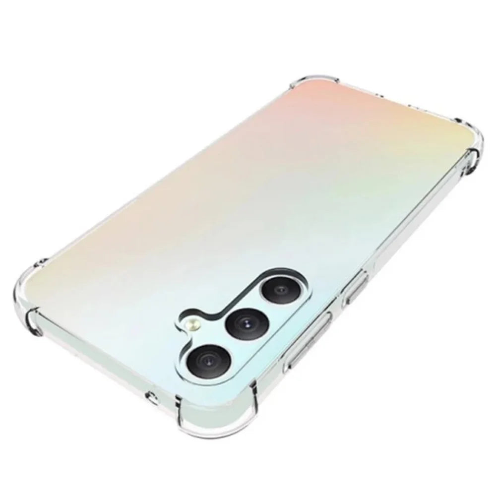 WANLONFENG For Samsung Galaxy S23 FE Back Cover  TM Series 2.0mm Clear TPU Phone Case (Big Lens Hole) - Transparent - 3