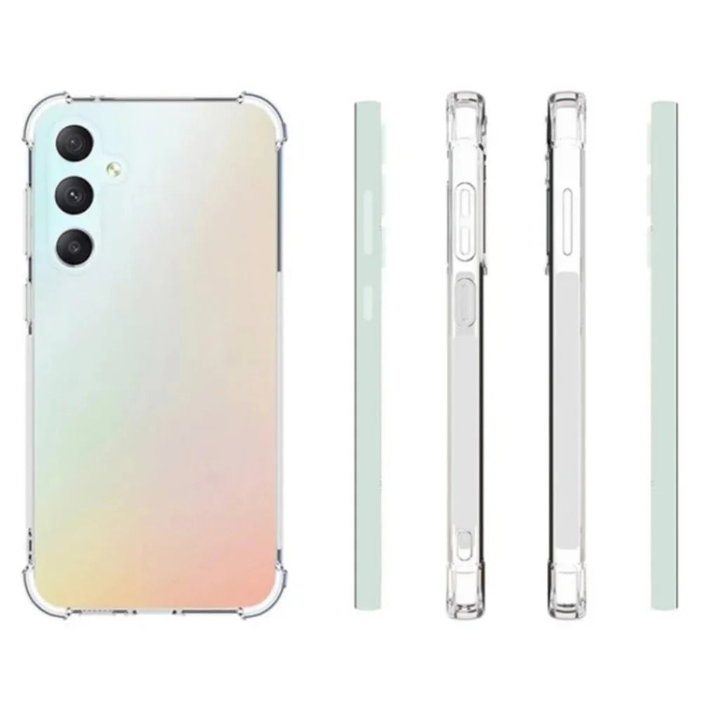 WANLONFENG For Samsung Galaxy S23 FE Back Cover  TM Series 2.0mm Clear TPU Phone Case (Big Lens Hole) - Transparent - 5