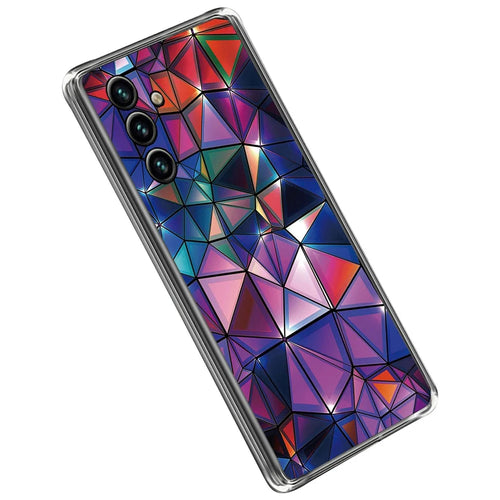 For Samsung Galaxy A14 5G / A14 4G Pattern Printing IMD Soft TPU Case Scratch-resistant Protective Phone Cover - Triangle - 1