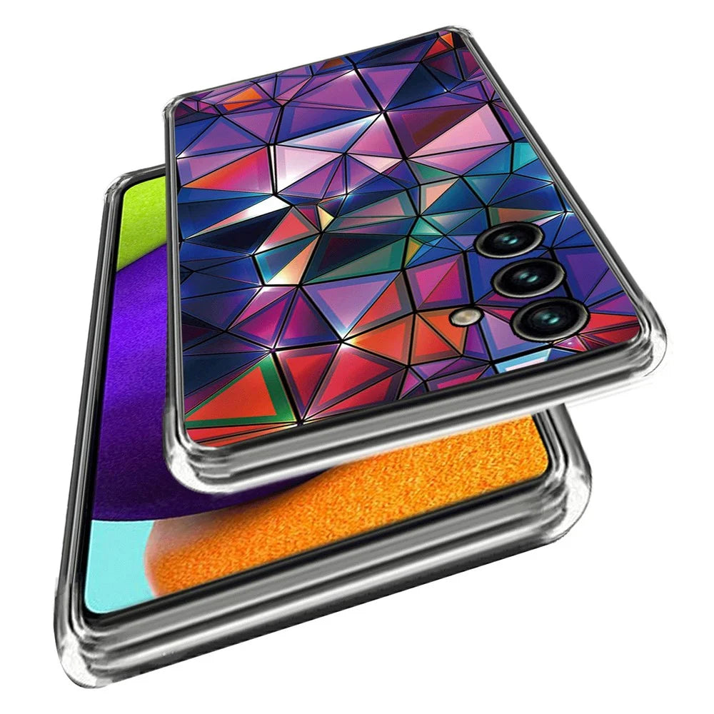 For Samsung Galaxy A14 5G / A14 4G Pattern Printing IMD Soft TPU Case Scratch-resistant Protective Phone Cover - Triangle - 2