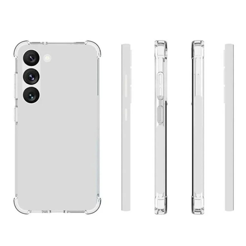 WANLONFENG For Samsung Galaxy S23 Clear TPU Case  TM Series 2.0mm Phone Back Cover - Transparent - 5