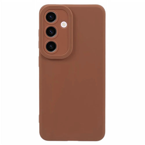 For Samsung Galaxy S25+ Case Matte TPU Precise Cutout Phone Cover - Brown - 1