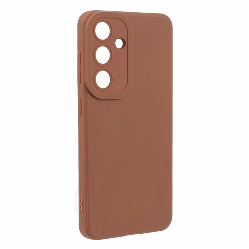 For Samsung Galaxy S25+ Case Matte TPU Precise Cutout Phone Cover - Brown - 3