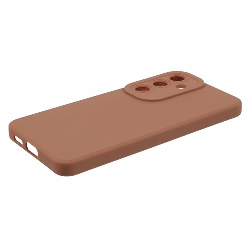 For Samsung Galaxy S25+ Case Matte TPU Precise Cutout Phone Cover - Brown - 4