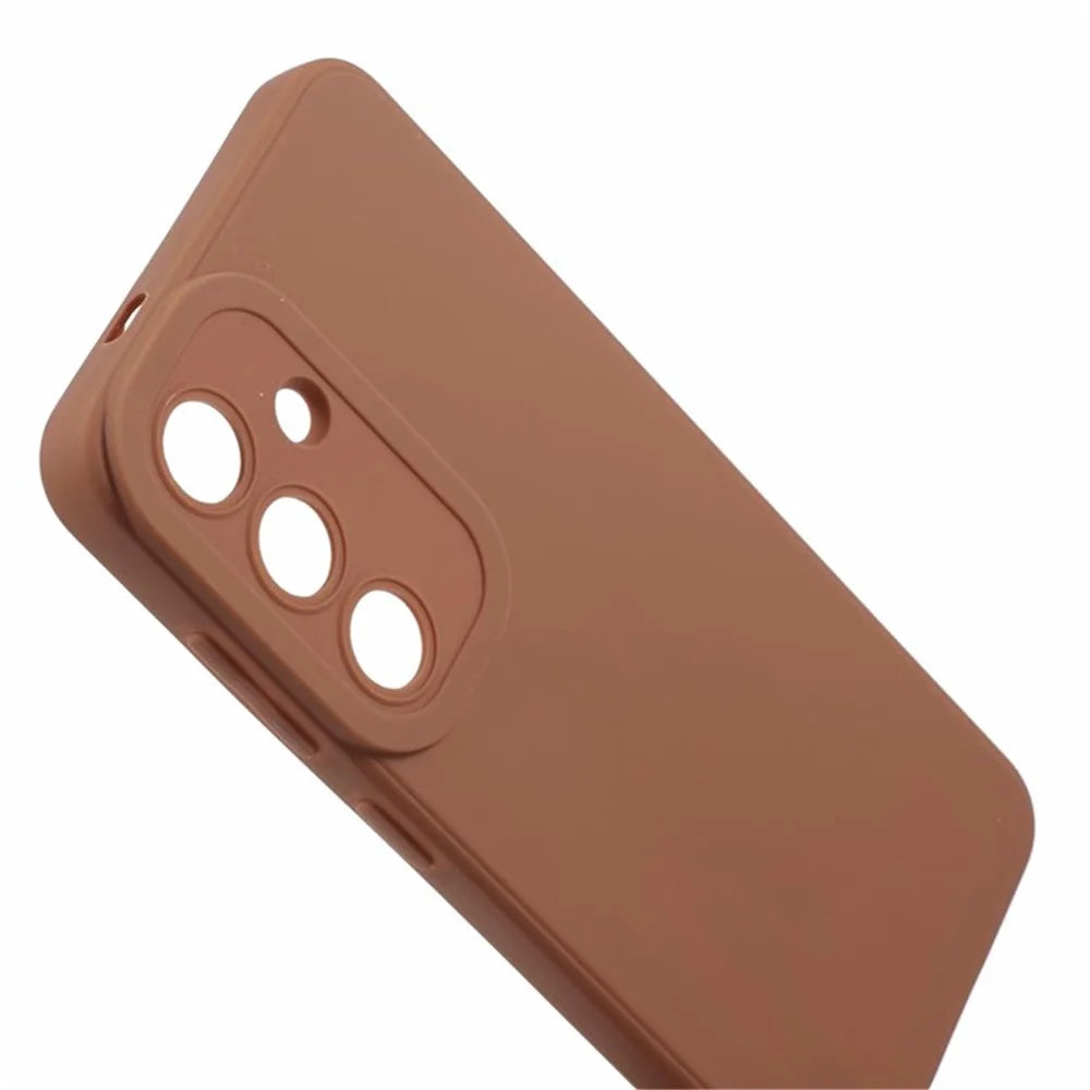 For Samsung Galaxy S25+ Case Matte TPU Precise Cutout Phone Cover - Brown - 5