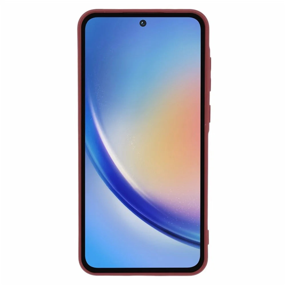 For Samsung Galaxy A26 5G Case Matte TPU Precise Cutout Phone Cover - Wine Red - 2