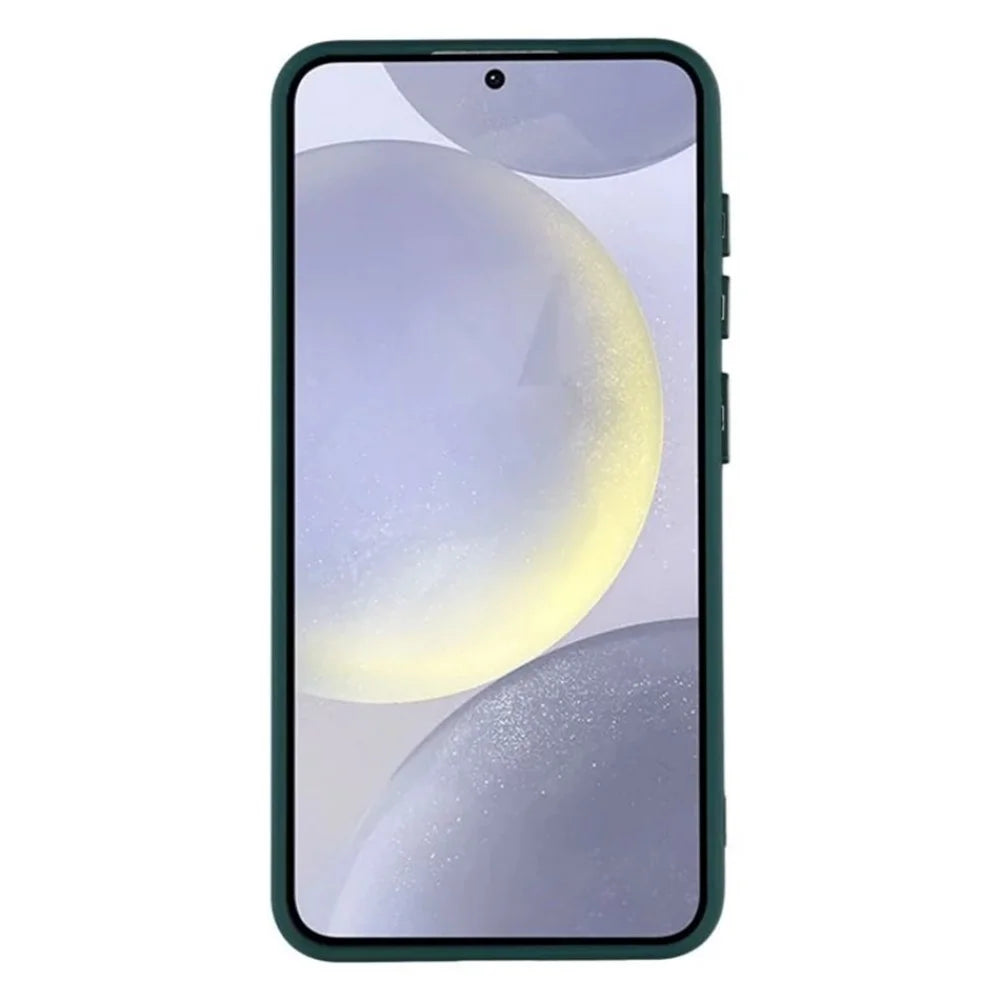 WANLONFENG For Samsung Galaxy S23 FE Magnetic Case  QB Series PC TPU Phone Cover with Screen Film - Dark Green - 3
