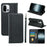 For OnePlus 13T 5G Wallet Case Magnetic Closing PU Leather Phone Cover with Wrist Strap - Black - 7