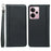 For Realme 14 5G Wallet Case Magnetic Closing PU Leather Phone Cover with Wrist Strap - Black - 1