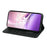For Realme 14 5G Wallet Case Magnetic Closing PU Leather Phone Cover with Wrist Strap - Black - 3