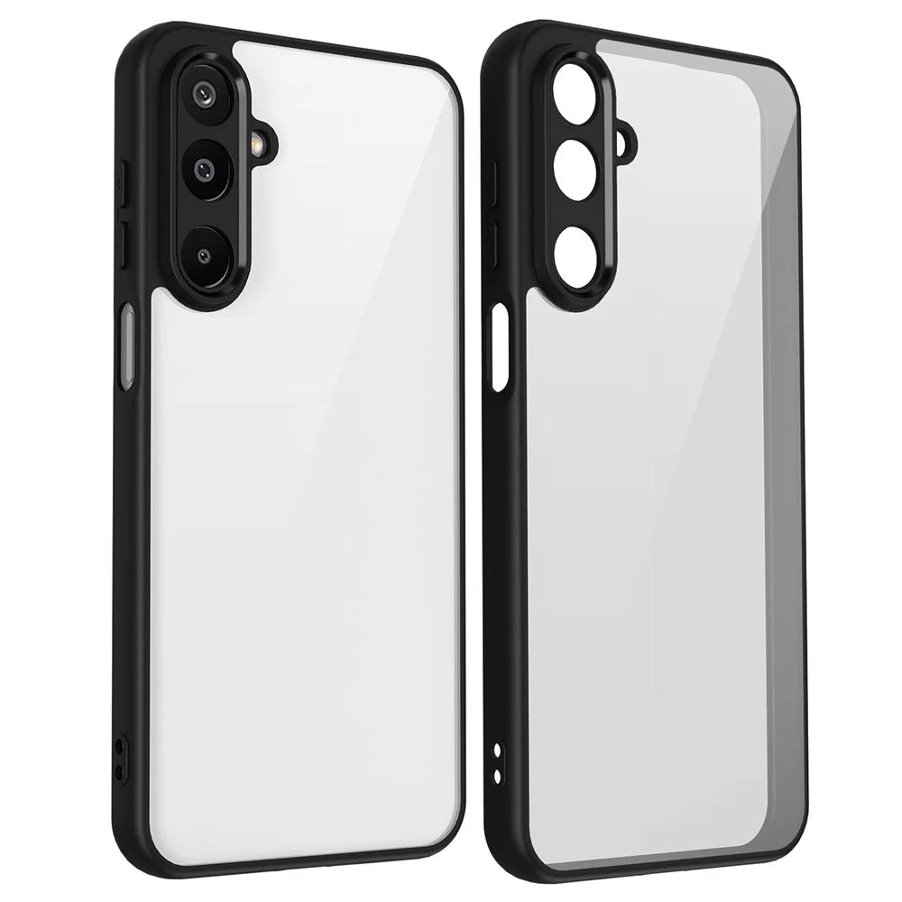 For Samsung Galaxy M16 5G / F16 5G Case Matte Skin Touch Clear PC + TPU Shockproof Phone Back Cover - Black - 2