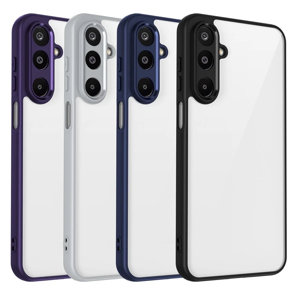 For Samsung Galaxy M16 5G / F16 5G Case Matte Skin Touch Clear PC + TPU Shockproof Phone Back Cover - Black - 7