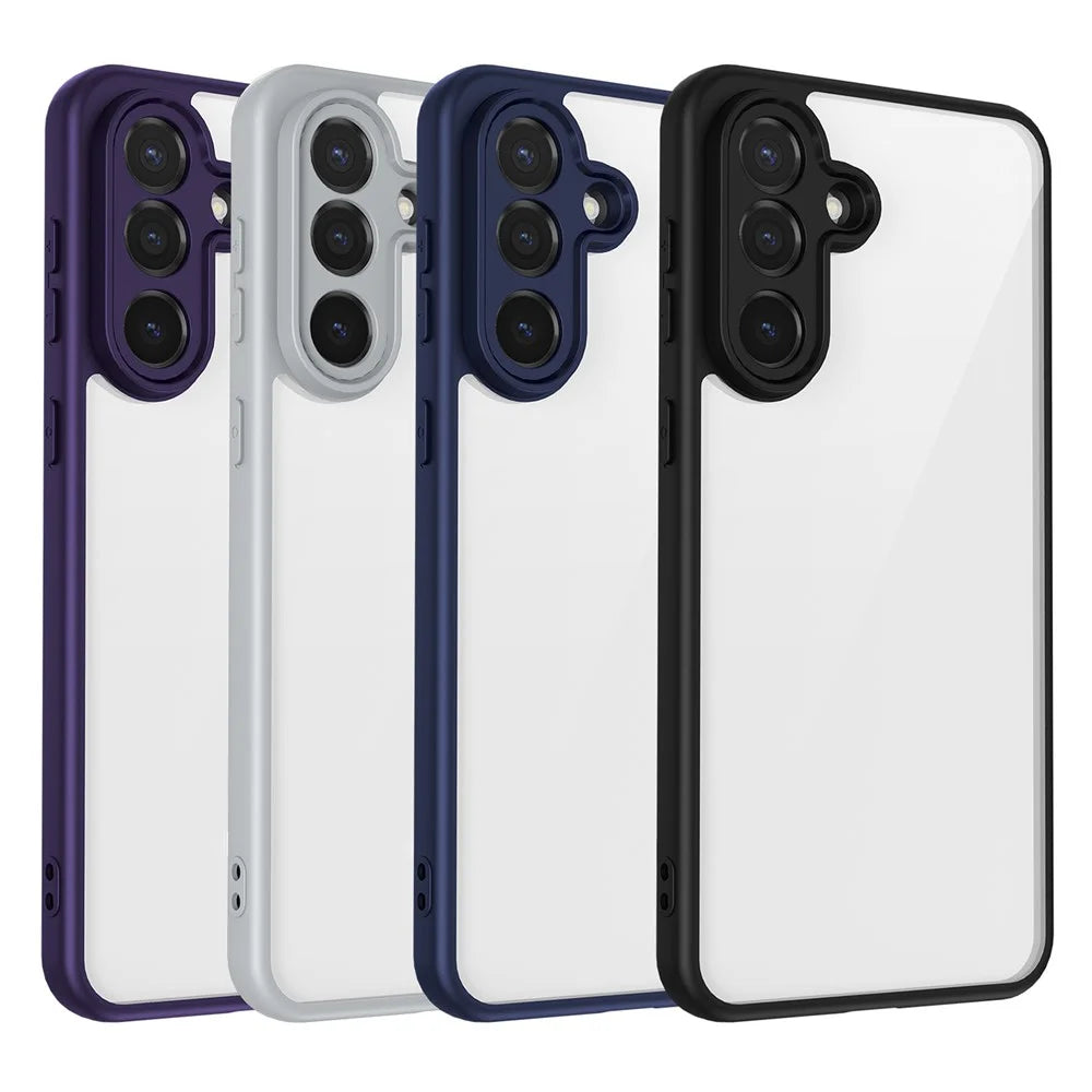 For Samsung Galaxy M56 5G Case Matte Skin Touch Clear PC + TPU Shockproof Phone Back Cover - Black - 7