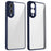 For Samsung Galaxy S25 Edge Case Matte Skin Touch Clear PC + TPU Shockproof Phone Back Cover - Blue - 2