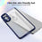 For Samsung Galaxy S25 Edge Case Matte Skin Touch Clear PC + TPU Shockproof Phone Back Cover - Blue - 5