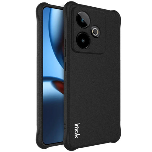 IMAK For Realme GT 7 5G / GT 7T 5G TPU Phone Cover Airbag Shockproof Protection - Matte Black - 1