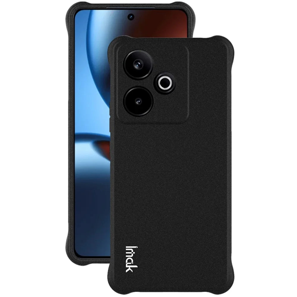 IMAK For Realme GT 7 5G / GT 7T 5G TPU Phone Cover Airbag Shockproof Protection - Matte Black - 2