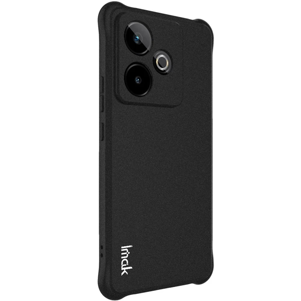 IMAK For Realme GT 7 5G / GT 7T 5G TPU Phone Cover Airbag Shockproof Protection - Matte Black - 4