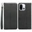 For OnePlus 13T 5G Wallet Phone Case Checkered Pattern Imprint Leather Flip Cover with Wrist Strap - Black - 1