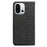 For OnePlus 13T 5G Wallet Phone Case Checkered Pattern Imprint Leather Flip Cover with Wrist Strap - Black - 6