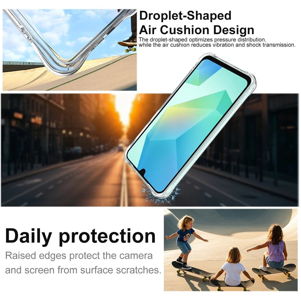 IMAK For Samsung Galaxy A17 5G / A17 4G Case TPU Phone Cover Airbag Shockproof Protection - Transparent - 3