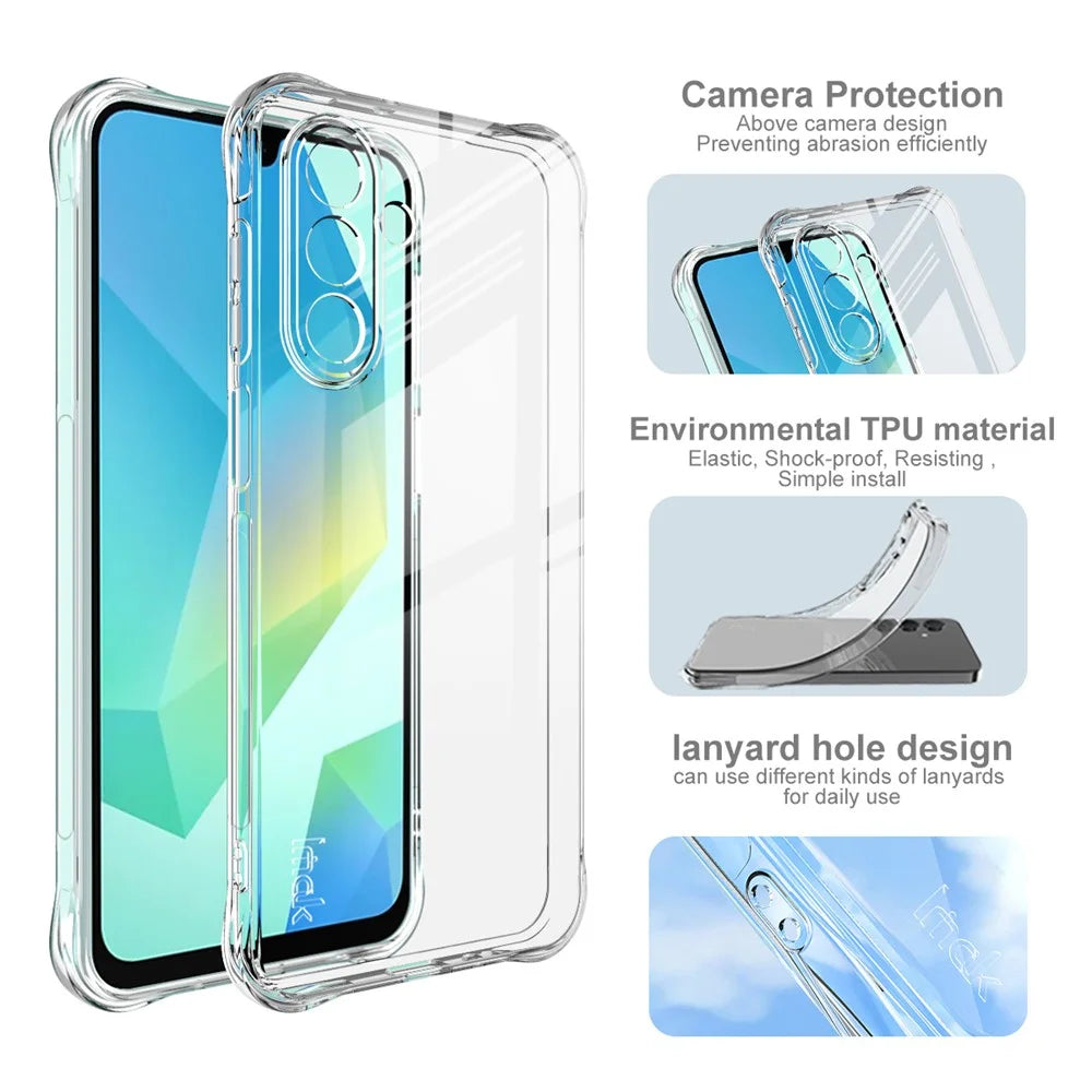 IMAK For Samsung Galaxy A17 5G / A17 4G Case TPU Phone Cover Airbag Shockproof Protection - Transparent - 4