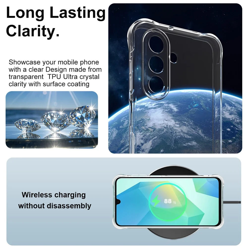IMAK For Samsung Galaxy A17 5G / A17 4G Case TPU Phone Cover Airbag Shockproof Protection - Transparent - 5