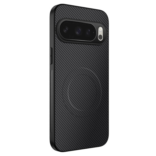 WANLONFENG For Google Pixel 10 Pro Magnetic Case  TQ Series Carbon Fiber Texture PC TPU Phone Cover - Black - 1