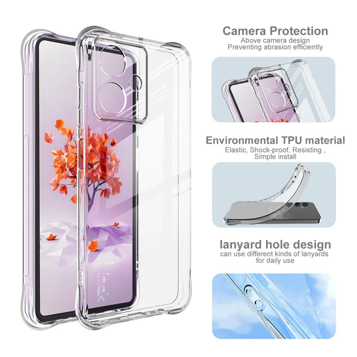 IMAK For HMD Crest 5G Case TPU Phone Cover Airbag Shockproof Protection - Transparent - 4