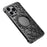 For iPhone 16 Pro Bumper Case Alloy Metal Borderless Back Cover with Magnetic Kickstand - Black - 1