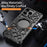 For iPhone 16 Pro Bumper Case Alloy Metal Borderless Back Cover with Magnetic Kickstand - Black - 2