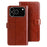 IDEWEI For iPhone 18 Pro / 17 Pro Stand Case Crazy Horse Texture Leather Phone Cover - Brown - 1