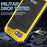 IP68 Waterproof Phone Case for iPhone 17e / 16e Metal + Silicone Cover with Screen Protector - Yellow - 4