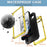 IP68 Waterproof Phone Case for iPhone 17e / 16e Metal + Silicone Cover with Screen Protector - Yellow - 5