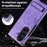 For Samsung Galaxy Z Fold7 5G Magnetic Case with Folded Kickstand PC Silicone Leather Phone Back Cover - Light Purple - 5