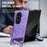 For Samsung Galaxy Z Fold7 5G Magnetic Case with Folded Kickstand PC Silicone Leather Phone Back Cover - Light Purple - 7
