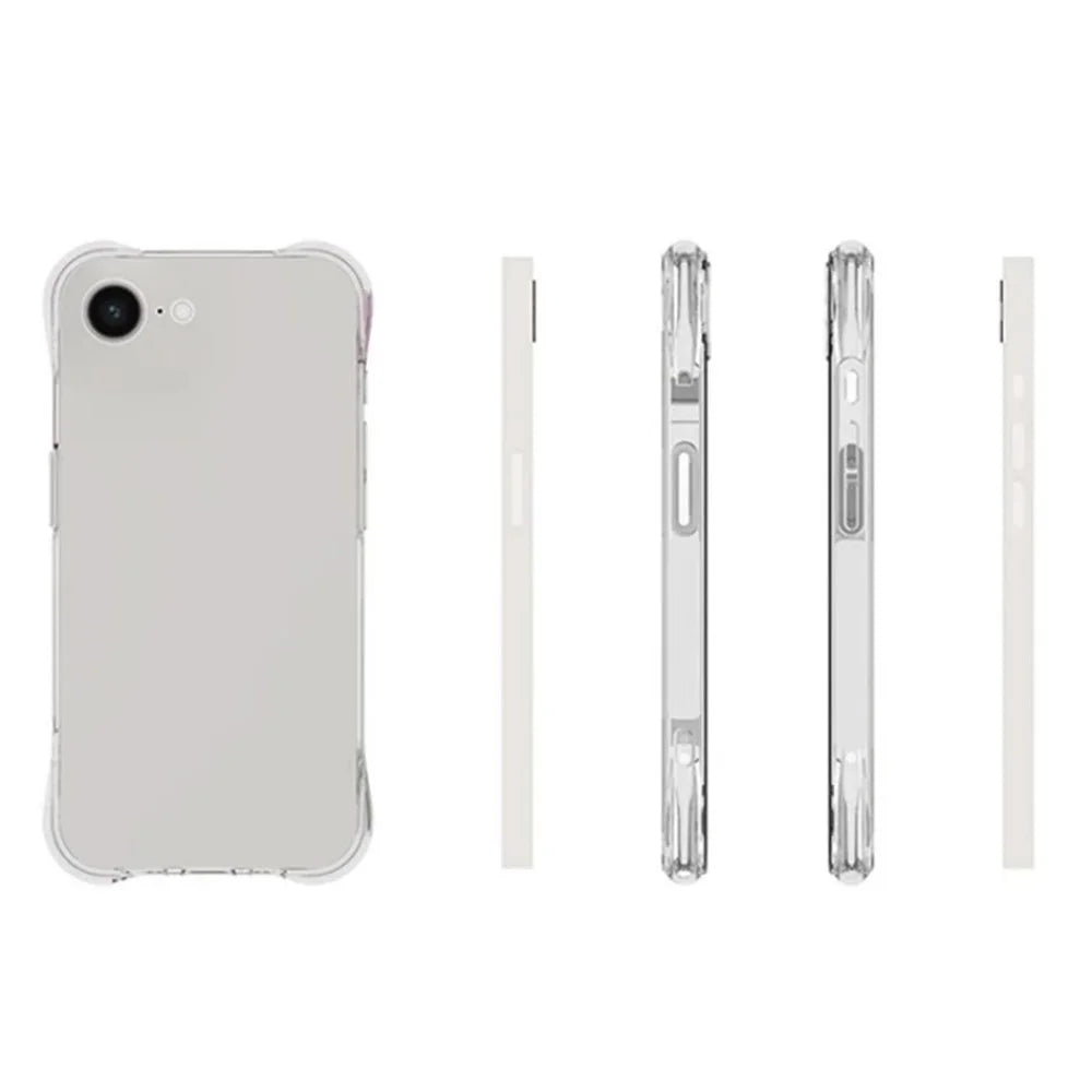 WANLONFENG For iPhone 17e / 16e Clear TPU Case  TM Series 2.0mm Phone Back Cover - Transparent - 5