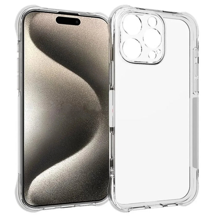 WANLONFENG For iPhone 16 Pro Max Clear TPU Case  TM Series 2.0mm Phone Back Cover - Transparent - 1