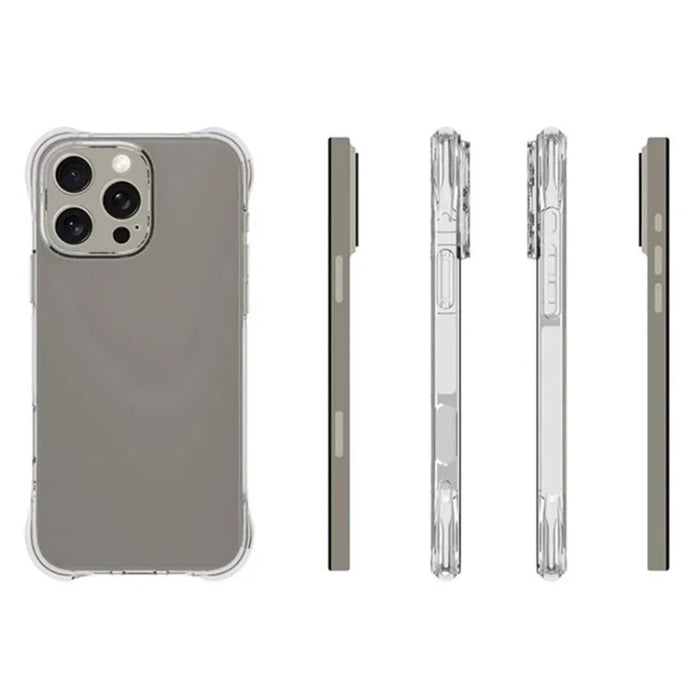 WANLONFENG For iPhone 16 Pro Max Clear TPU Case  TM Series 2.0mm Phone Back Cover - Transparent - 4
