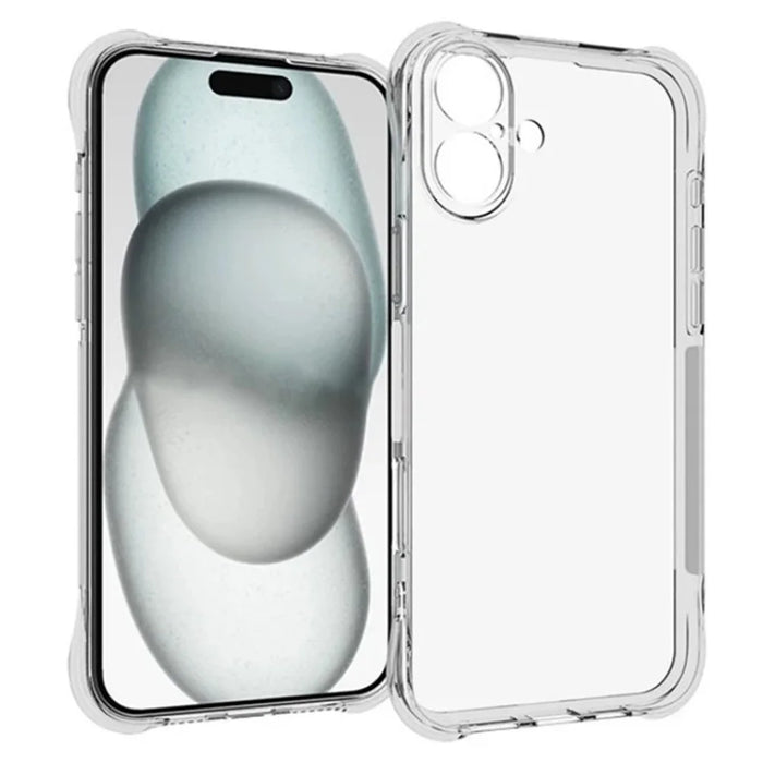 WANLONFENG For iPhone 16 Plus Clear TPU Case  TM Series 2.0mm Phone Back Cover - Transparent - 1