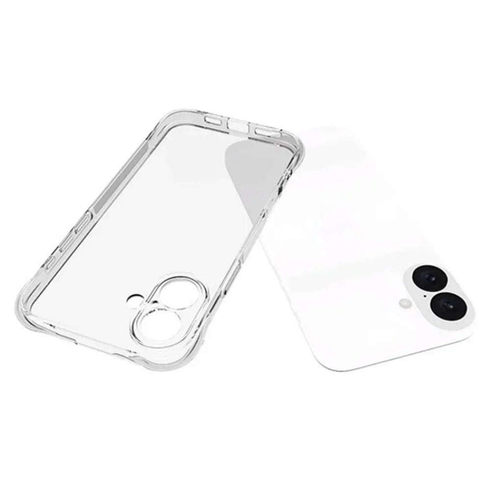 WANLONFENG For iPhone 16 Plus Clear TPU Case  TM Series 2.0mm Phone Back Cover - Transparent - 2