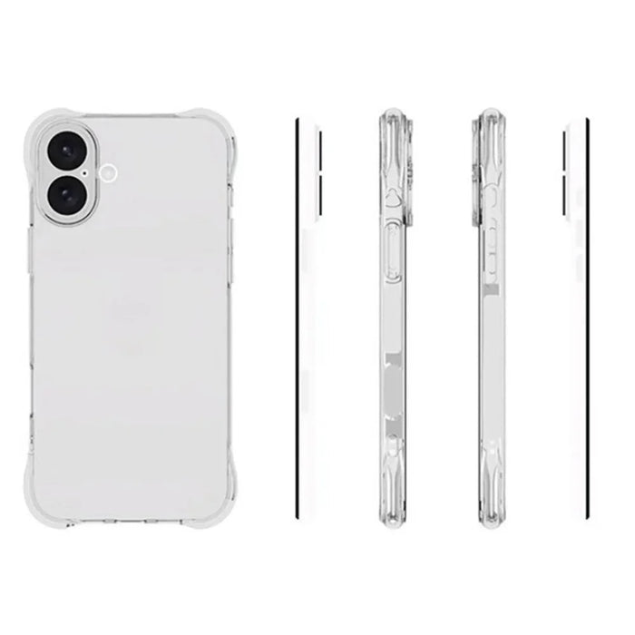 WANLONFENG For iPhone 16 Plus Clear TPU Case  TM Series 2.0mm Phone Back Cover - Transparent - 4