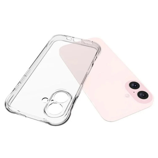 WANLONFENG For iPhone 16 Clear TPU Case  TM Series 2.0mm Phone Back Cover - Transparent - 2