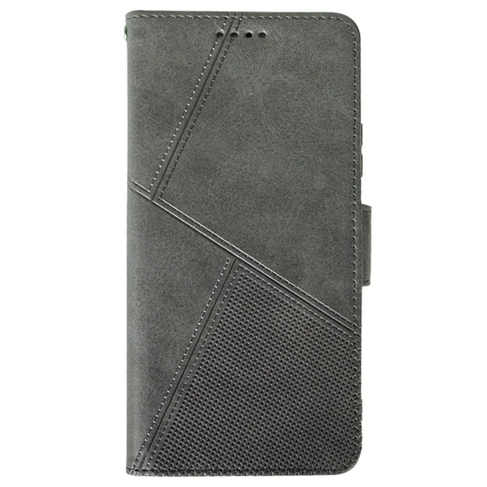 IDEWEI For iPhone 18 Pro Max / 17 Pro Max Case Leather Wallet Phone Cover Stand Calf Texture - Grey - 4