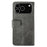 IDEWEI For iPhone 18 Pro Max / 17 Pro Max Case Leather Wallet Phone Cover Stand Calf Texture - Grey - 5