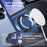 For Samsung Galaxy Z Flip7 5G Case with Ring Kickstand Magnetic Case PU Leather Back Cover - Sapphire - 3