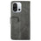 IDEWEI For OnePlus 13T 5G Case Leather Wallet Phone Cover Stand Calf Texture - Grey - 5