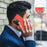 BINFEN COLOR For Realme C71 4G Leather Case  BF36 Floral Pattern Phone Cover RFID Blocking Wallet Stand - Red - 7