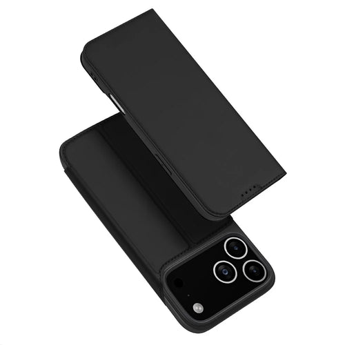 DUX DUCIS For iPhone 17 Pro Max Case  Skin Pro Series Leather Cover Card Holder - Black - 1